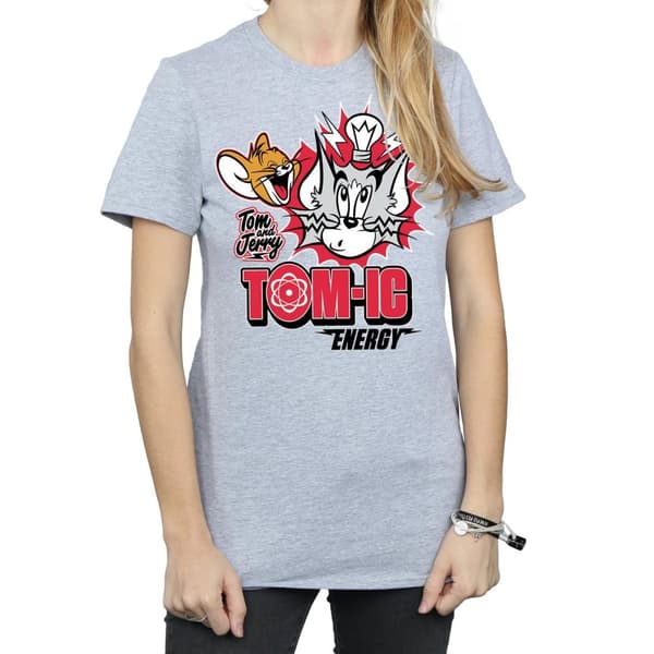 Tom And Jerry Womens/Ladies Tomic Energy Cotton Boyfriend T-Shirt