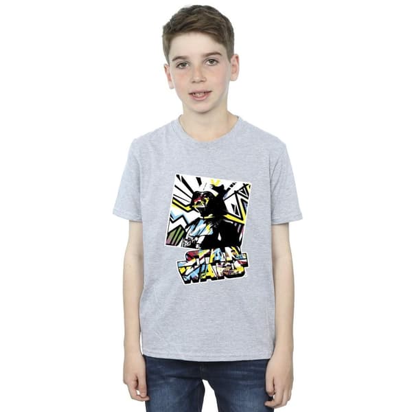 Star Wars Boys Vader Water Colour Pop Art T-Shirt