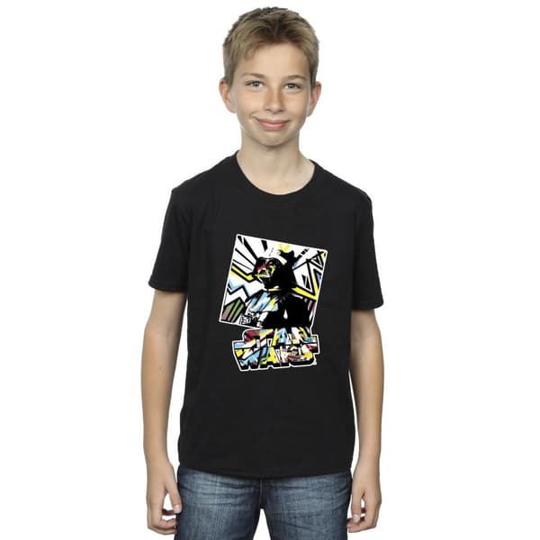 Star Wars Boys Vader Water Colour Pop Art T-Shirt