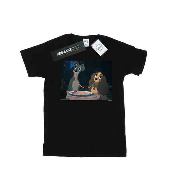Disney Pojkar Lady And The Tramp Spaghetti Slurp T-shirt Black 9-11 Years