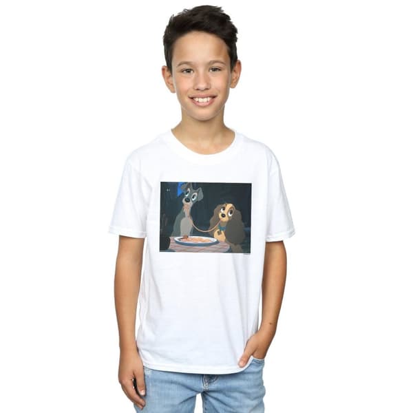 Disney Pojkar Lady And The Tramp Spaghetti Slurp T-shirt