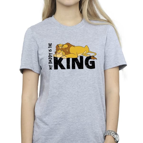 Disney Dam/Tjej Lejonkungen Pappa Är Kung Boyfriend T-shirt i bomull