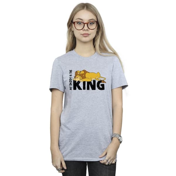 Disney Dam/Tjej Lejonkungen Pappa Är Kung Boyfriend T-shirt i bomull
