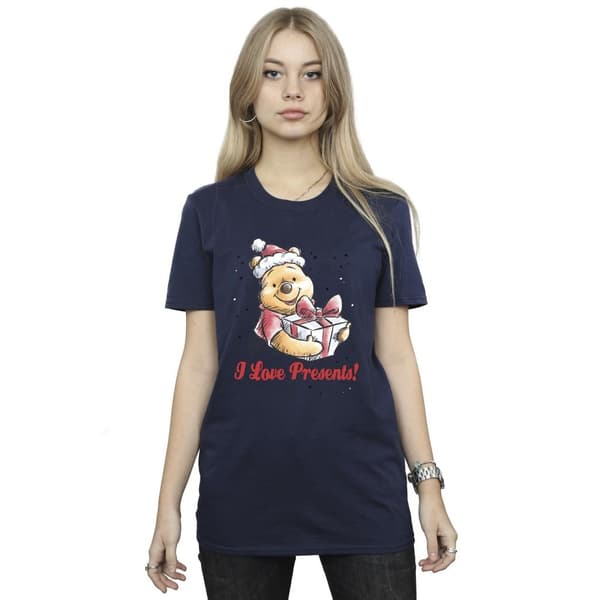 Disney Dam/kvinnor Winnie the Pooh Love Presents Boyfriend T-shirt i bomull