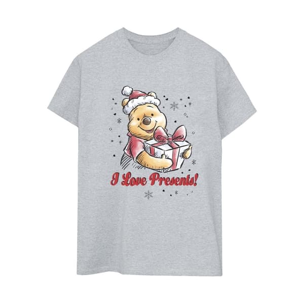 Disney Dam/kvinnor Winnie the Pooh Love Presents Boyfriend T-shirt i bomull
