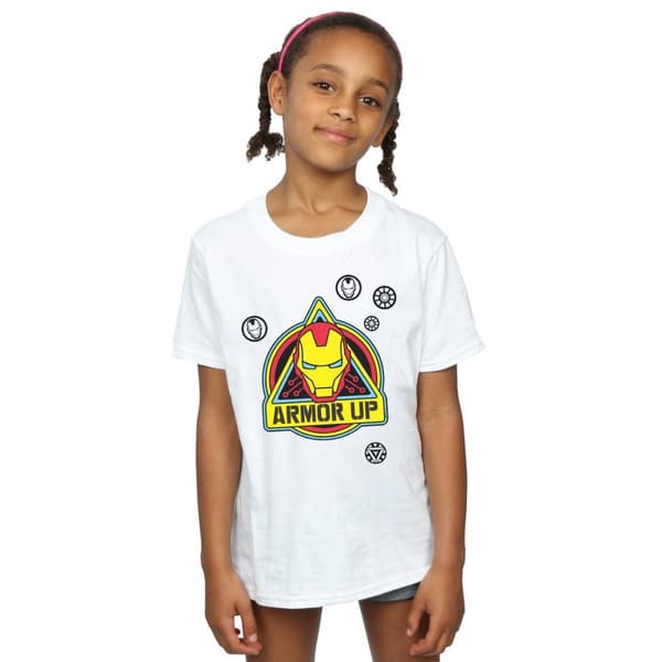 Marvel T-shirt i bomull med Iron Man-märke för flickor