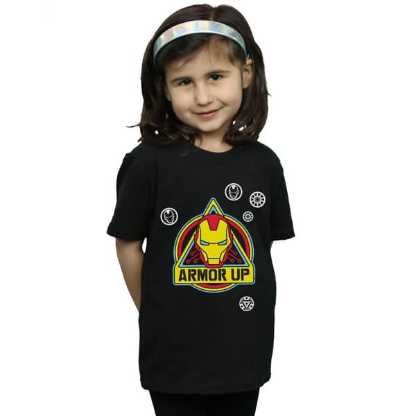 Marvel T-shirt i bomull med Iron Man-märke för flickor