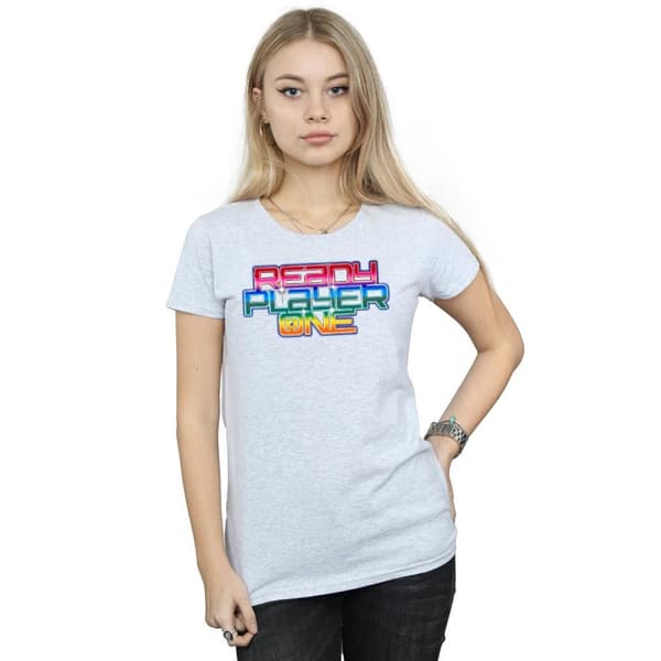 Ready Player One Womens/Ladies Rainbow Logo Cotton T-Shirt
