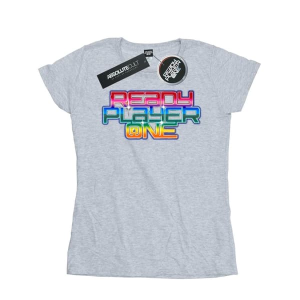 Ready Player One Womens/Ladies Rainbow Logo Cotton T-Shirt