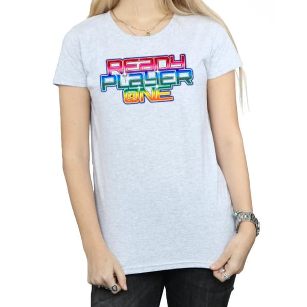Ready Player One Womens/Ladies Rainbow Logo Cotton T-Shirt