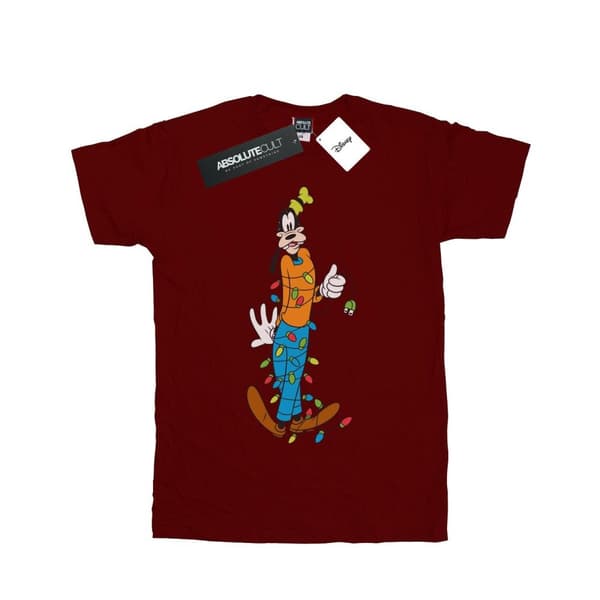 Disney Girls Goofy Christmas Lights Cotton T-Shirt