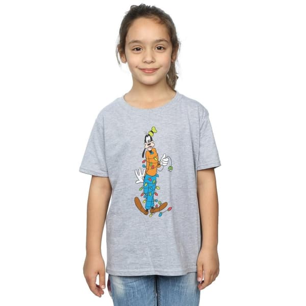 Disney Girls Goofy Christmas Lights Cotton T-Shirt
