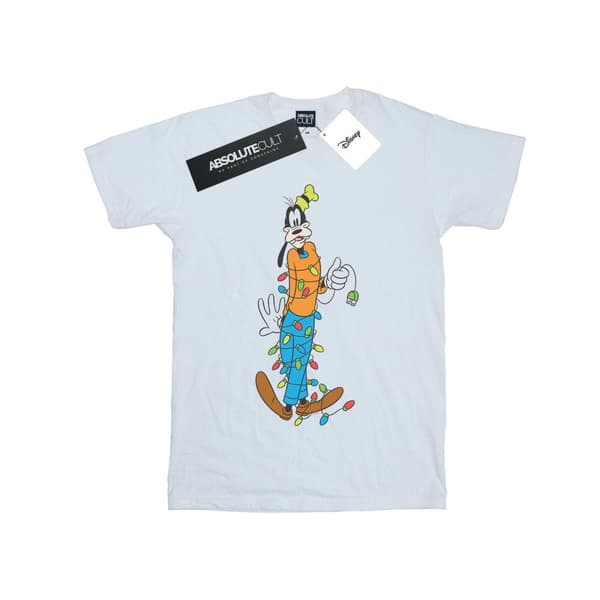 Disney Girls Goofy Christmas Lights Cotton T-Shirt