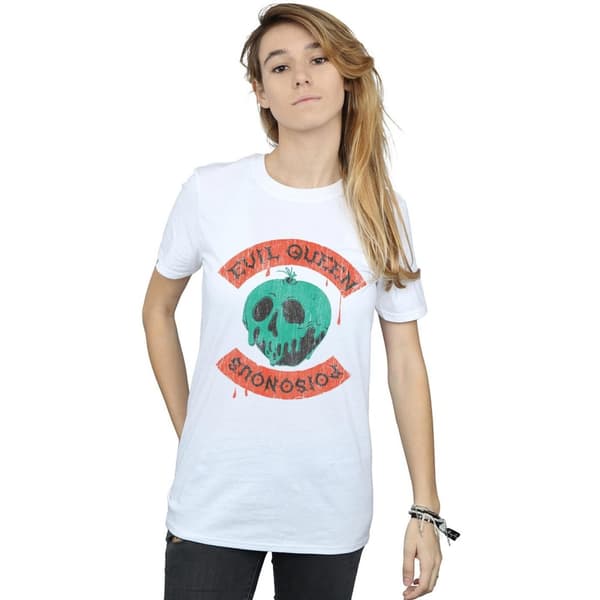 Disney Womens/Ladies Poisonous Skull Apple Cotton Boyfriend T-Shirt