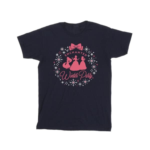 Disney T-shirt i bomull för flickor med prinsessa och vinterfest