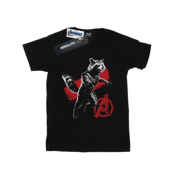 Marvel Mens Avengers Endgame Mono Rocket T-Shirt