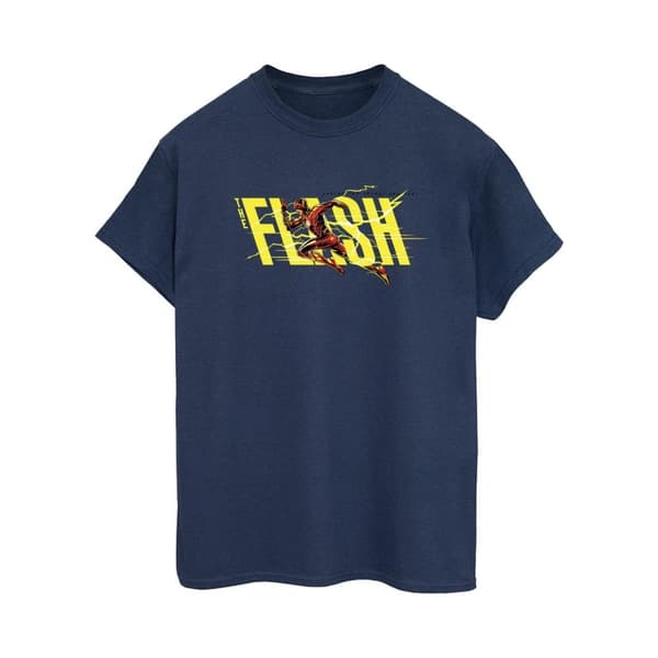 DC Comics Dam/Tjej The Flash Lightning Dash Boyfriend T-shirt i bomull