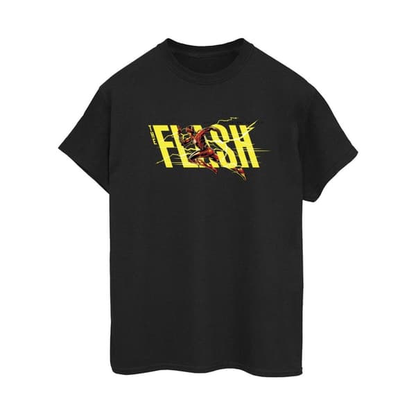 DC Comics Womens/Ladies The Flash Lightning Dash Cotton Boyfriend T-Shirt