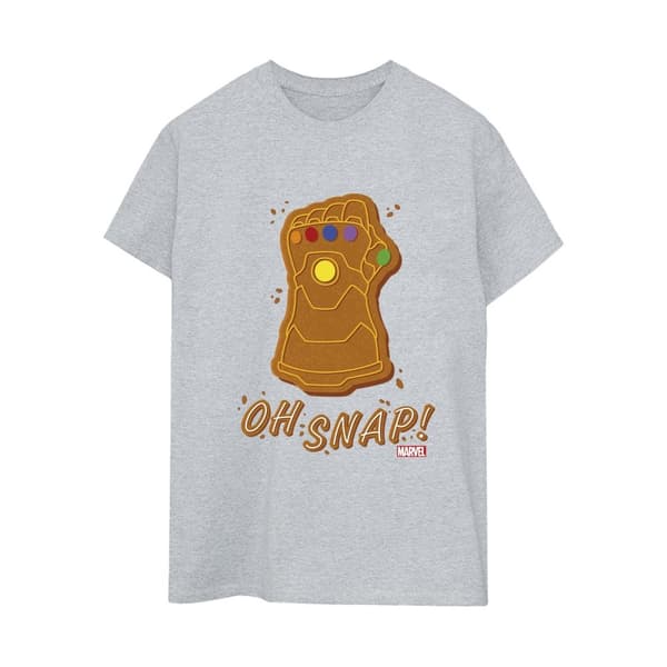 Marvel Womens/Ladies Thanos Oh Snap Cotton Boyfriend T-Shirt