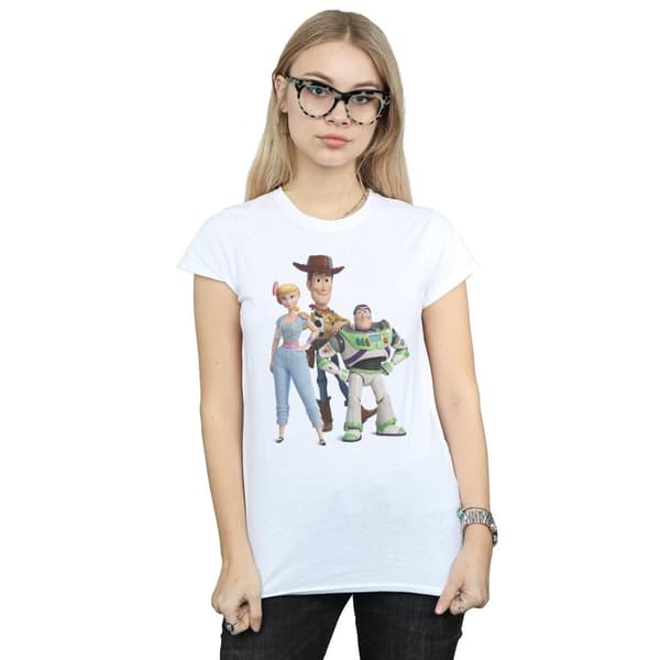 Disney Dam/Tjej Toy Story 4 Woody Buzz och Bo Peep T-shirt i bomull