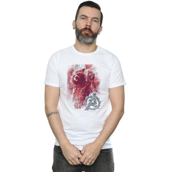 Marvel Mens Avengers Endgame Rocket Brushed T-Shirt