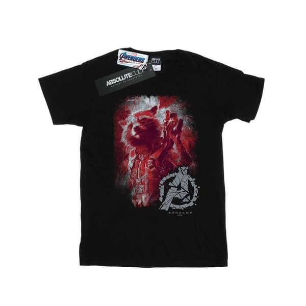 Marvel Mens Avengers Endgame Rocket Brushed T-Shirt
