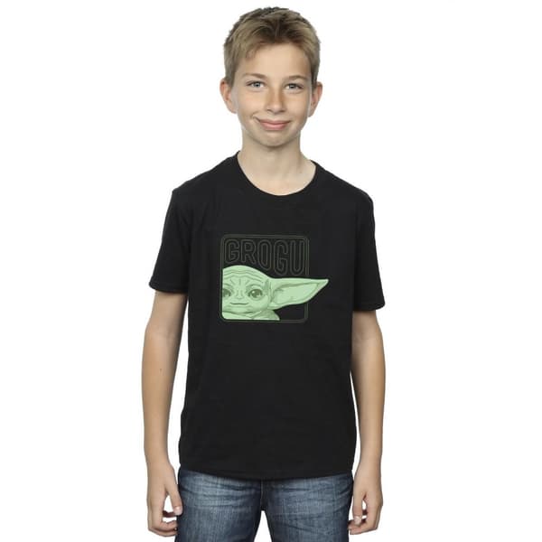 Star Wars Boys The Mandalorian Grogu Box T-Shirt