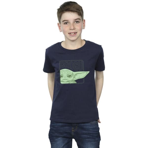 Star Wars Boys The Mandalorian Grogu Box T-Shirt