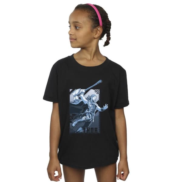 Marvel Girls Thor Love And Thunder Attack Cotton T-Shirt