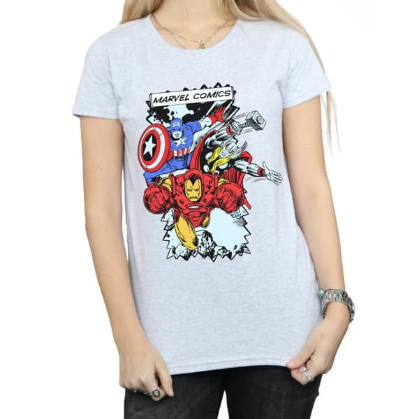 Marvel Womens/Ladies Comic Characters Cotton T-Shirt