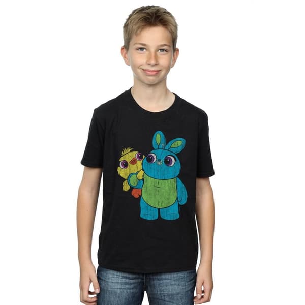 Disney Pojkar - Toy Story 4 - Ducky och kanin - T-shirt med pressad pose