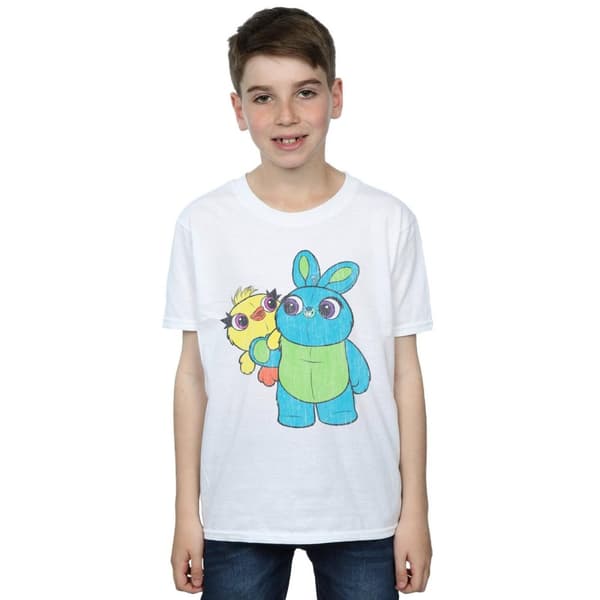 Disney Pojkar - Toy Story 4 - Ducky och kanin - T-shirt med pressad pose