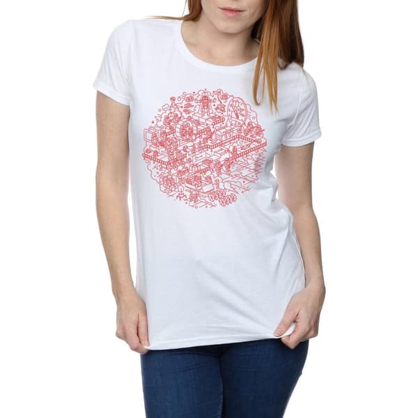 Star Wars Womens/Ladies Christmas Death Star Cotton T-Shirt