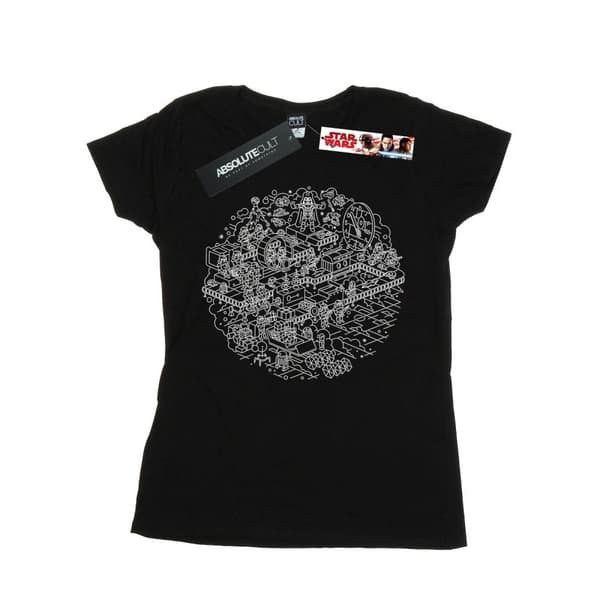 Star Wars Womens/Ladies Christmas Death Star Cotton T-Shirt