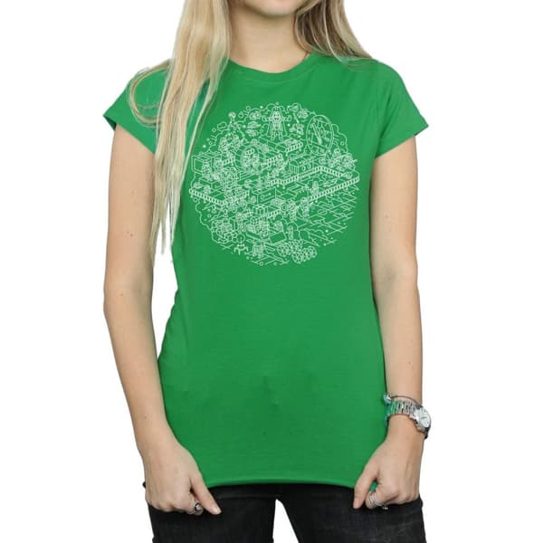 Star Wars Womens/Ladies Christmas Death Star Cotton T-Shirt