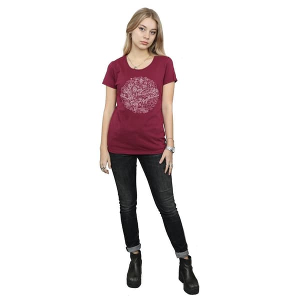 Star Wars Womens/Ladies Christmas Death Star Cotton T-Shirt