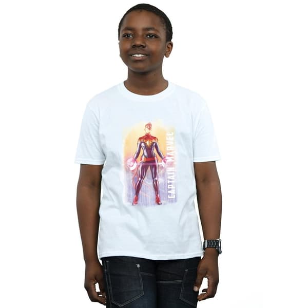 Marvel Pojkar - Captain Marvel T-shirt med akvarellfärger