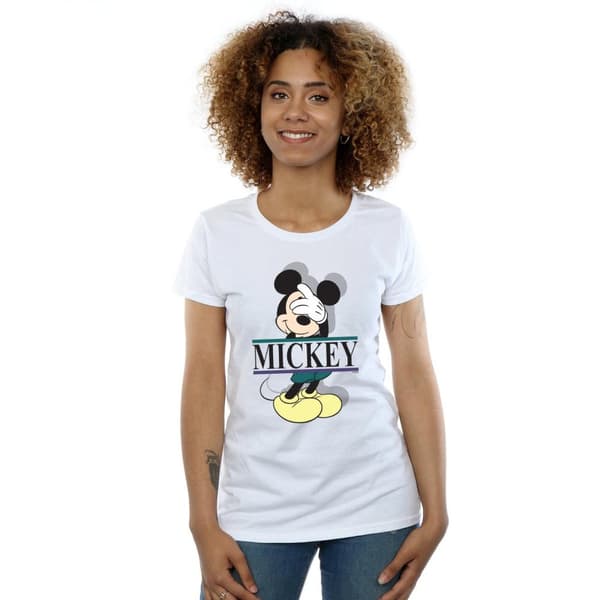 Disney Womens/Ladies Mickey Mouse Letters Cotton T-Shirt