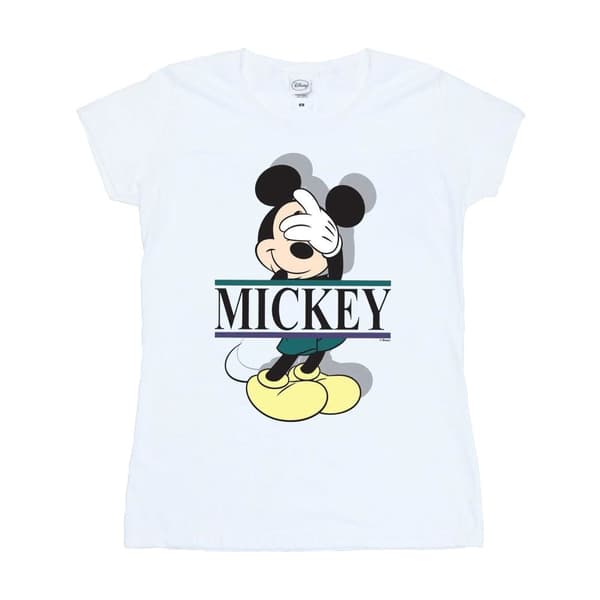 Disney Womens/Ladies Mickey Mouse Letters Cotton T-Shirt