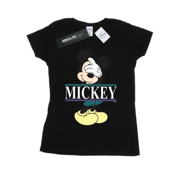 Disney Womens/Ladies Mickey Mouse Letters Cotton T-Shirt
