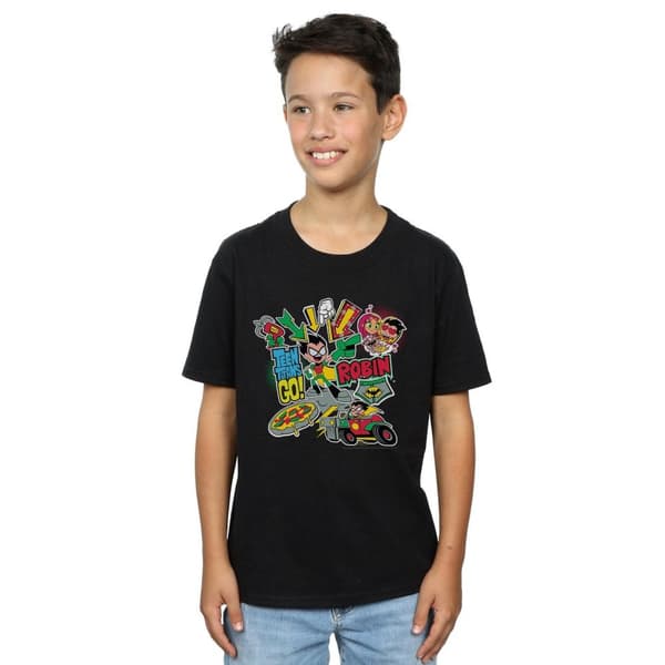 DC Comics Pojkar - Teen Titans Go Robin Montage T-shirt