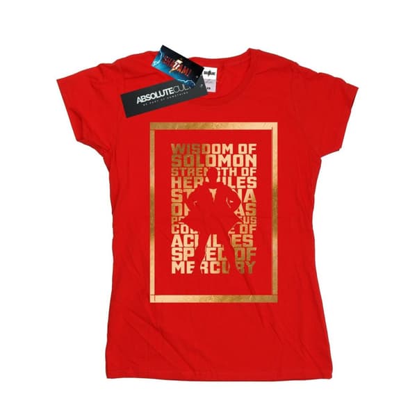 DC Comics Womens/Ladies Shazam Gold Text Cotton T-Shirt