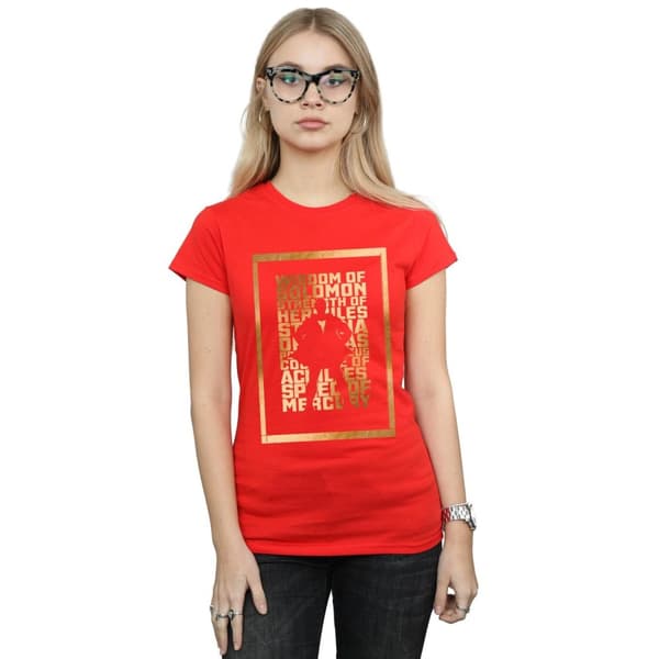 DC Comics Womens/Ladies Shazam Gold Text Cotton T-Shirt