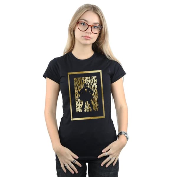 DC Comics Womens/Ladies Shazam Gold Text Cotton T-Shirt