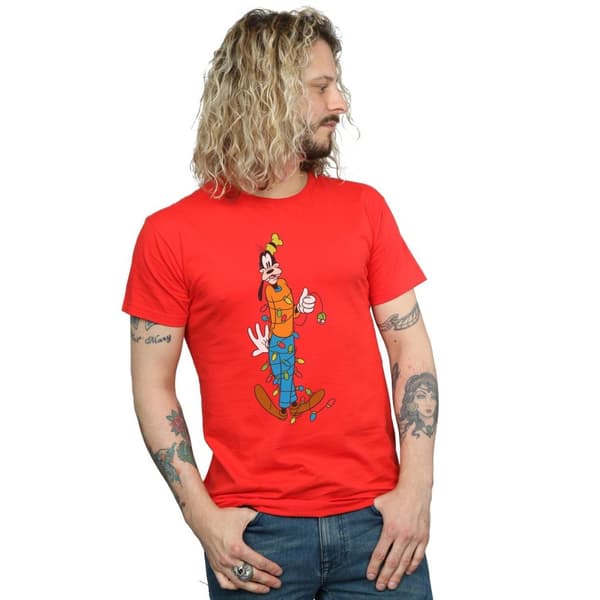 Disney T-shirt med Goofy-julljus för herrar