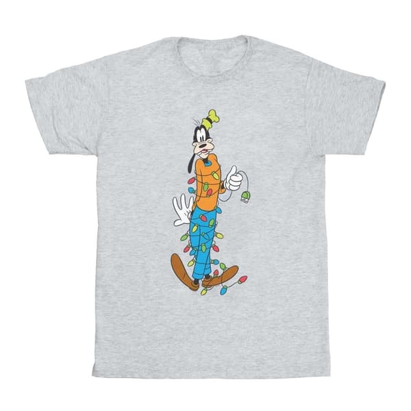 Disney Mens Goofy Christmas Lights T-Shirt