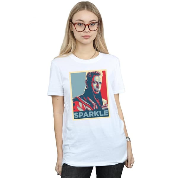 Marvel Womens/Ladies Thor Ragnarok Grandmaster Sparkle Cotton Boyfriend T-Shirt