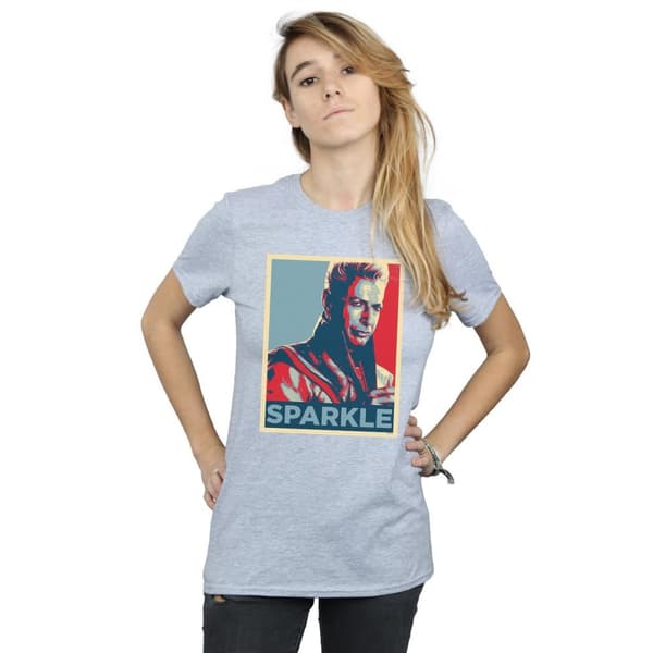 Marvel Womens/Ladies Thor Ragnarok Grandmaster Sparkle Cotton Boyfriend T-Shirt