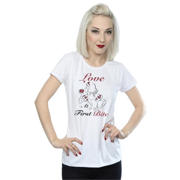Disney Princess Womens/Ladies Snow White Love At First Bite Cotton T-Shirt
