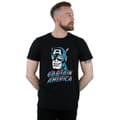 Miniatyrbillede 2 af 3: Marvel Mens Captain America Distressed T-Shirt